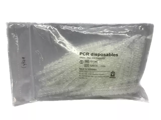(125/Pk) BRAND TECH PCR Domed 8-Cap Strips Clear Centrifuge Tube Caps