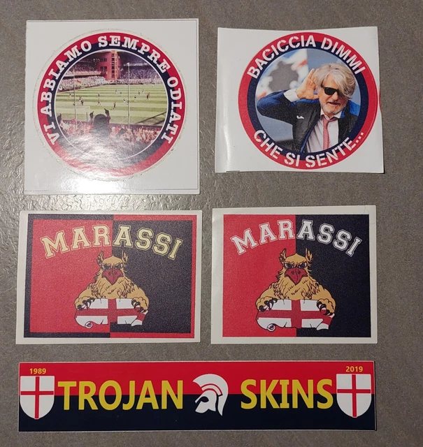 5 ADESIVI ULTRAS Genoa Sticker autocollant Via Armenia 5 R Caruggi