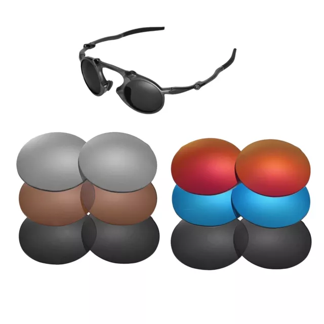 Walleva Replacement Lenses for Oakley Madman Sunglasses - Multiple Options