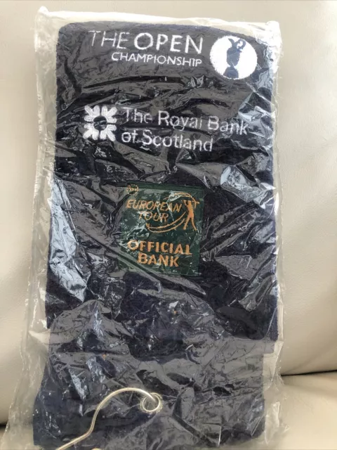 Open Championship Golf  Royal Bank of Scotland European Tour Clip on Bag Towel