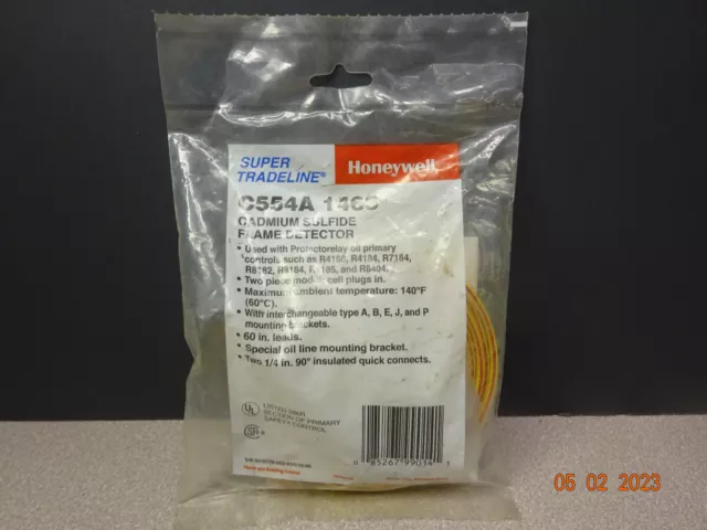 Honeywell Super Tradeline Cadmium Sulfide Flame Detector C554A 1463