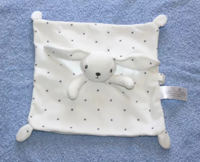 Simba Toys Nicotoy Doudou Lapin Plat Blanc Etoiles Grises Attachetetine Neuf