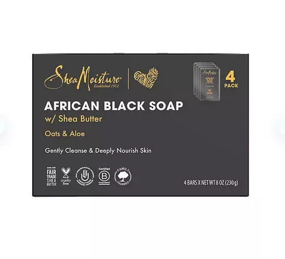 Shea Moisture African Black Soap With Shea Butter (8 oz., 4 pk.)