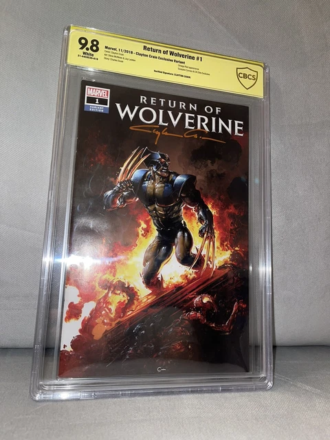 RETURN OF WOLVERINE #1 CBCS 9.8. Signed by CLAYTON CRAIN Verified not CGC