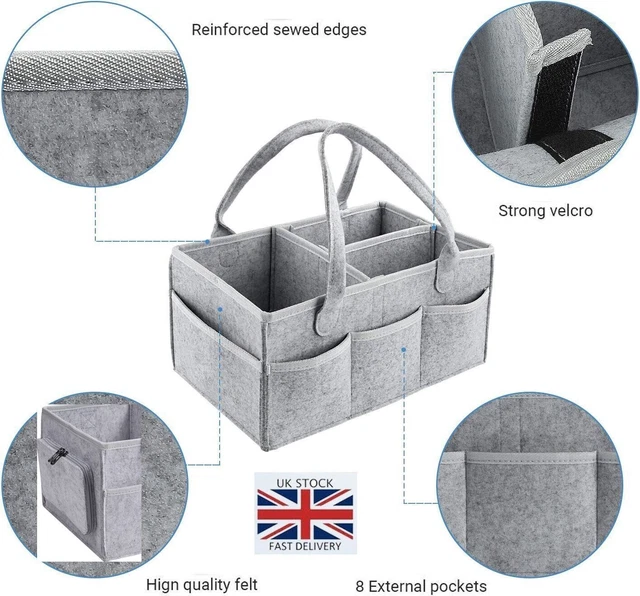 Everyday Use Baby Diaper Caddy Nursery Storage Bag Nappy Organizer