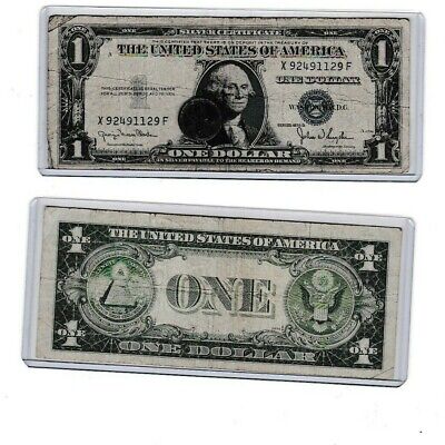 1943 Steel cent/penny 1957 $1 Silver Certificate Blue Seal Note, 1 each
