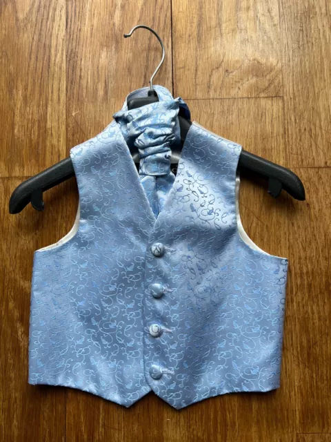 6-9 months Boys Blue Waistcoat & Tie wedding, Christening, party Christmas