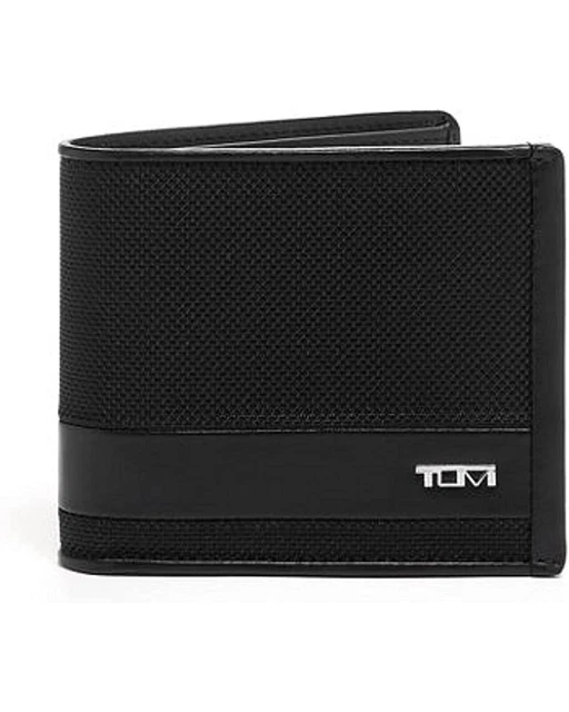 Tumi L119722 Mens Black Alpha Global Center Flip Passcase 3.75x4.75 in