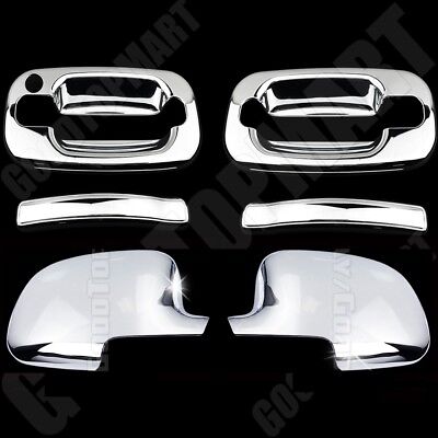 Chrome Covers Full Mirror 2 Door Handle For 00-06 CHEVY Silverado 1500 2500 3500