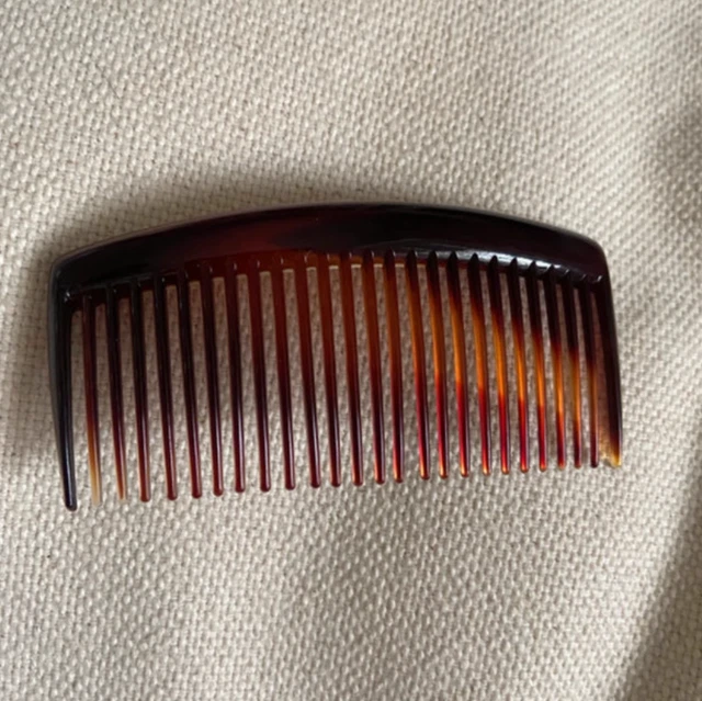 vero pettine per capelli laterale vintage autentico anni '80 90 plastica marrone nero