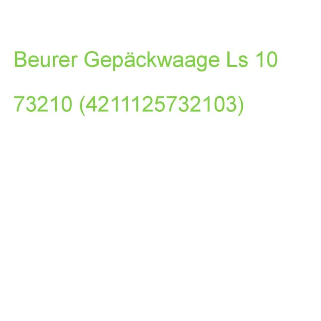 Beurer Kofferwaage Ls 10 Weiß Für Max. 50,0 Kg 73210 (4211125732103)