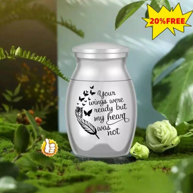 Small Cremation Urn Jar Holder Keepsake for Human Pet Ashes Memorial Funeral Box