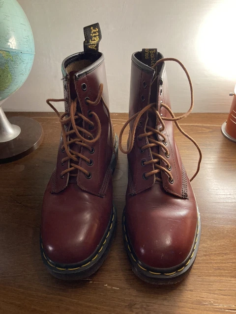 DR MARTENS 1460 cherry red UK 7 5 EUR 41 MADE IN ENGLAND real