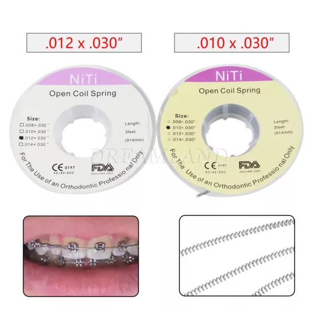 Dental Orthodontic Niti Open Coil Springs Dia .10/12 Kieferorthopädische 914mm 3