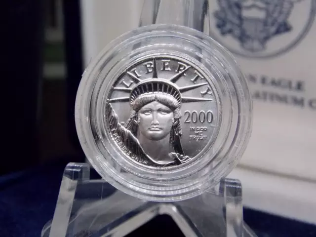 2000 $10 American PLATINUM Eagle 1/10oz .9995 Fine Box & COA BU Unc ECC&C, Inc