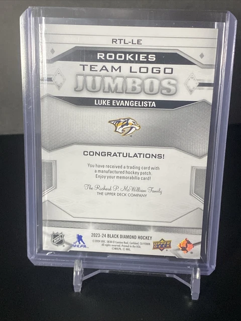 2023-24 UD BLACK Diamond Team Logo Jumbos Rookies Patch Luke ...