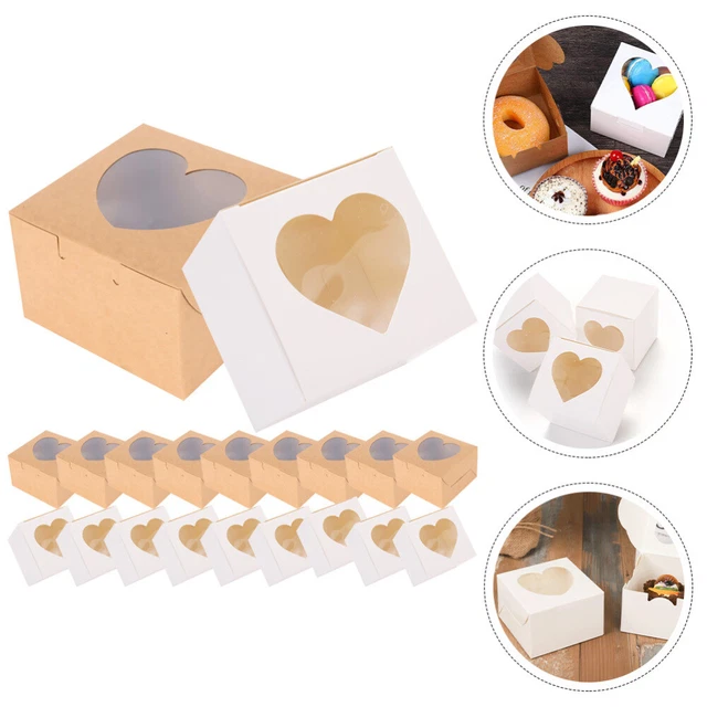 20 piezas caja de dulces pequeñas cajas de cupcakes chocolate individual