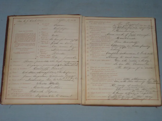 1871-78 Hand Written Journal Mental Photographs An Album Of Confessions