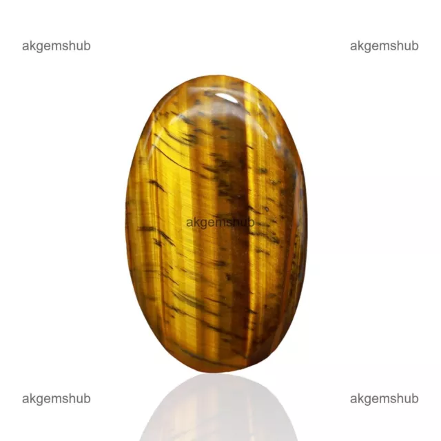 37.00 Cts Natural Tiger Eye Loose Gemstone Oval Cabochon 36x22x5 mm