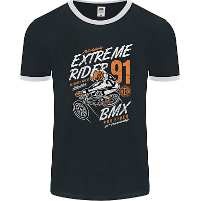 Extreme Sports BMX Rider Cycling Mens Ringer T-Shirt FotL