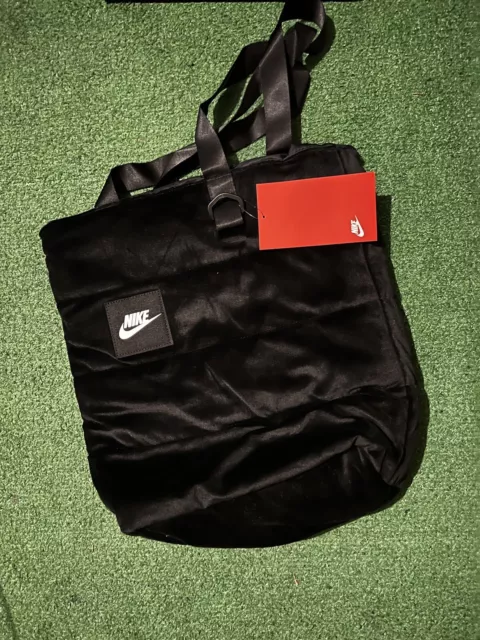 Nike Sportswear Faux Fur Tote Bag for Women Black Brand New Reversible