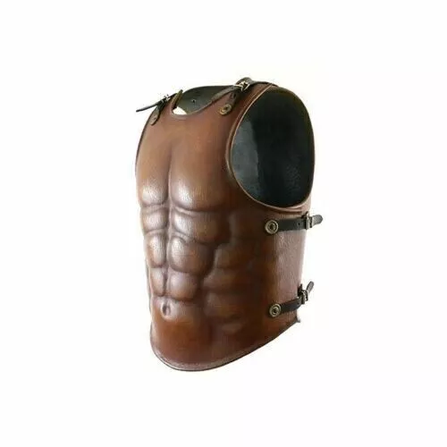 Roman Leather Breastplate Greek Medieval Cuirass Muscle Body Armor Larp Cosplay