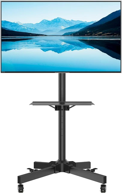 Carrello TV Mobile Con Ruote Relaxdays - 2 Ripiani, Bianco Argento 45x60x40 Cm - Foto 3