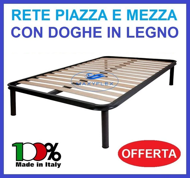 Rete Ortopedica Con Doghe A Una Piazza E Mezza 120X190 Per Letto E Materasso
