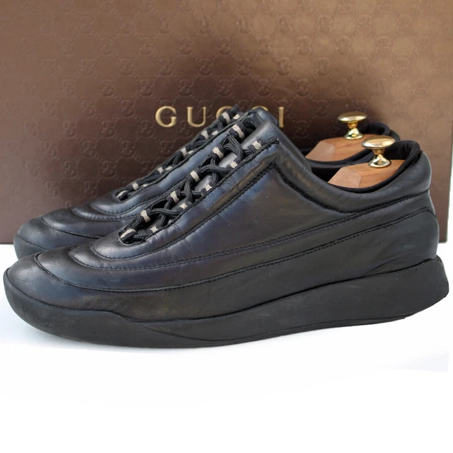 GUCCI  Made in Italy     Leather Sneakers 42 27 Low Cut Sneakers Men s Black