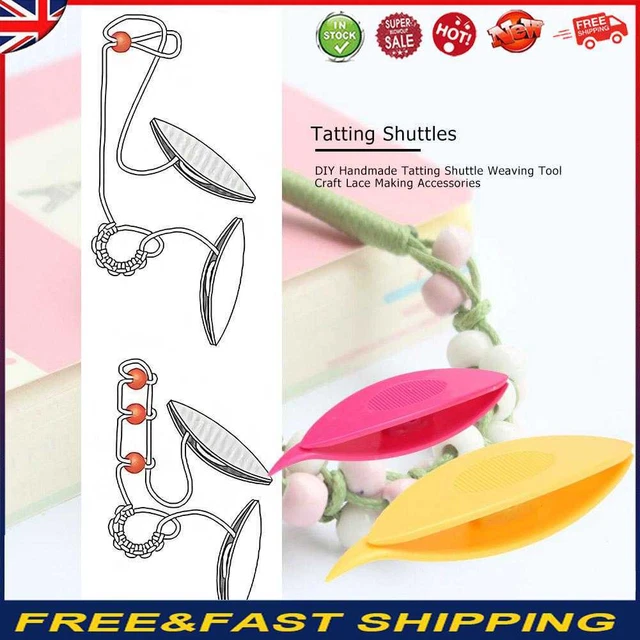 # Kunststoff Tatting Shuttle Handarbeit Handwerk Zum Selbermachen einfach für Spitzenherstellung (#2 2 Stck. Tatt