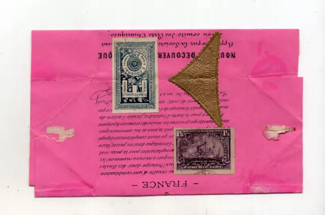 French French Savon De Glycerine Wrapper Label With Stamps Bath Soap Id#1203