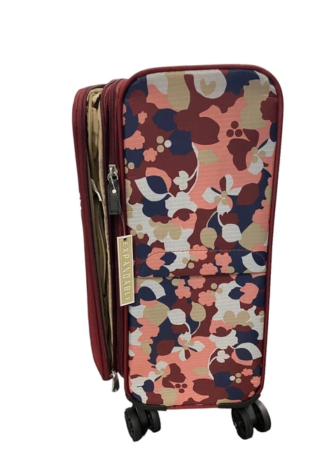 Samantha Brown 22" Spinner with Satchel 2-piece Set-Burgundy Geo Camo-NWT 4