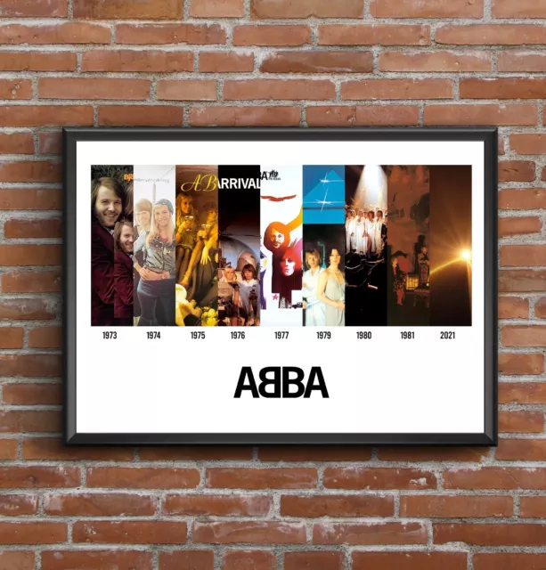 ABBA - Discography - Multi Album Art Poster Print - Great Christmas Gift