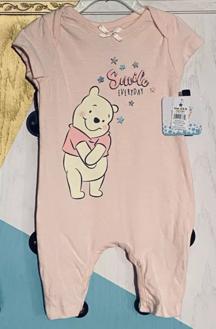 NWT Infant Baby Girl 3-6 month One piece Outfit 100% Cotton Winnie the Pooh Cute