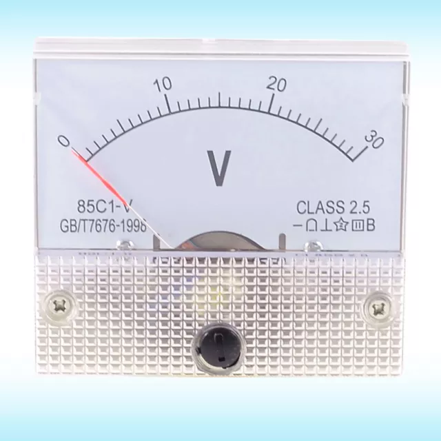 85C 1-V DC 0-30V Rechteck Analog Panel Volt Meter Voltmeter Messgerät