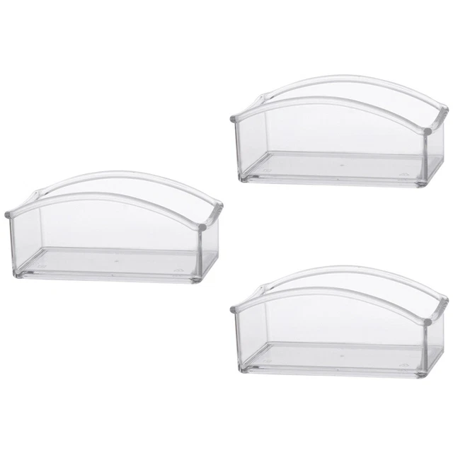 Confezione da 3 sacchetti da tè scatola portaoggetti portaorganizer sacchetti di plastica borsa arco ufficio
