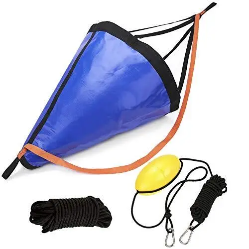 Drift Sock with Dump Line,Harness and Buoy Sea Anchor Kit 18'' for 14ft Boat
