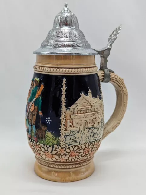 German Beer Stein Mug with Lid