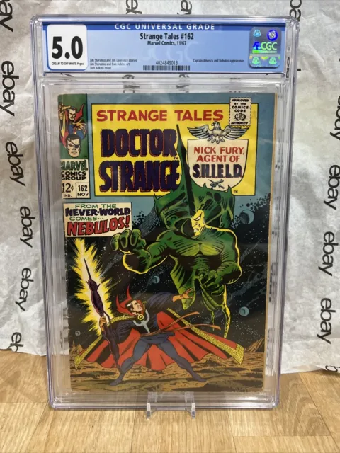 Strange Tales 162 - Steranko, Doctor Strange, Captain America - Cgc 5.0 Graded