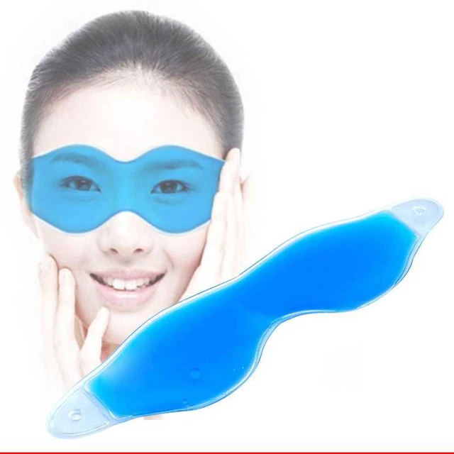 Ice Compress Gel Aid Cuidado de los Ojos Sueño Escudo Ojos Ciego Azul