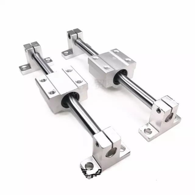 OD 8mm Optical Axis Linear Rail Shaft Rod with Guide Support & Bearing Block