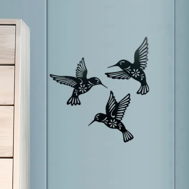 3 Stück 3D Vogel Wandkunst Dekoration für Wohnzimmer Outdoor Indoor
