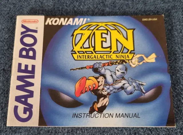Replacement Manual for Nintendo Game Boy Zen Intergalactic Ninja MANUAL ONLY