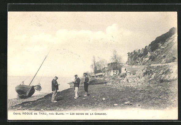 CPA Roque-de-Thau, Les Bords de la Gironde 1905