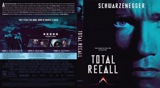 Total Recall 4k CUSTOM Blu-ray  Cover W/ Empty Case (No Discs)