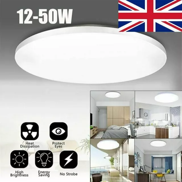 12-50W LED Ceiling Down Light Surface Mount LED Panel Kitchen Bathroom Wall Lamp