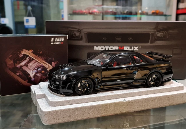 MOTORHELIX 1/18 NISSAN Skyline R34 GT-R Nismo Z-tune Pearl White/Carbon