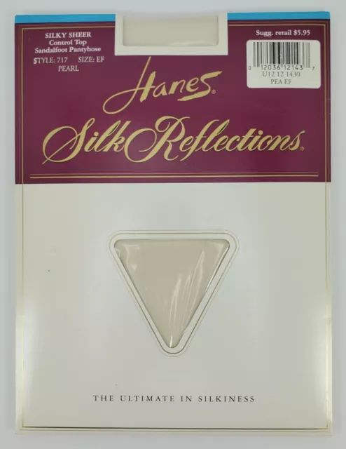 HANES SILK REFLECTIONS Size EF Pearl Control Top Sandalfoot