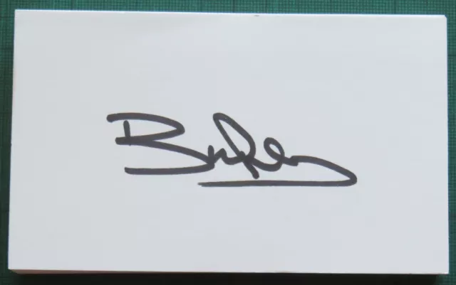 Bryan Robson Signed Index Card England, Manchester Utd, WBA, Boro Legend AFTAL