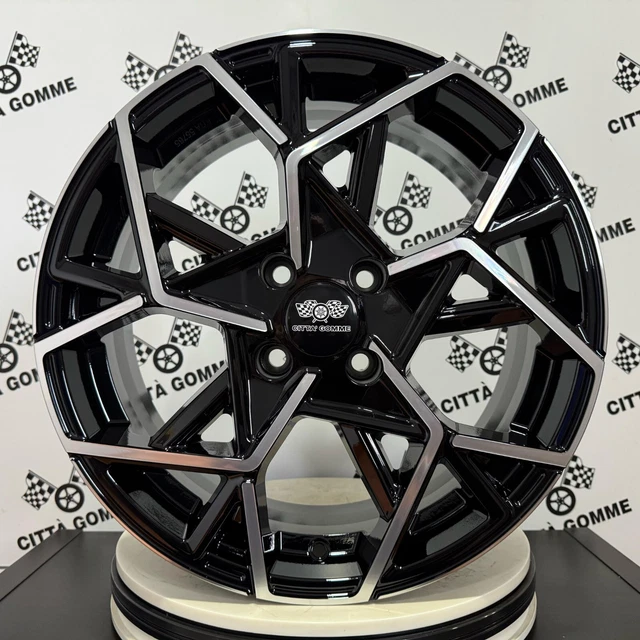 Jantes Alliage 16" Noir Diamant Pour Peugeot 2008, 206, 207, 208, Etc. - Set De 4, Neuf